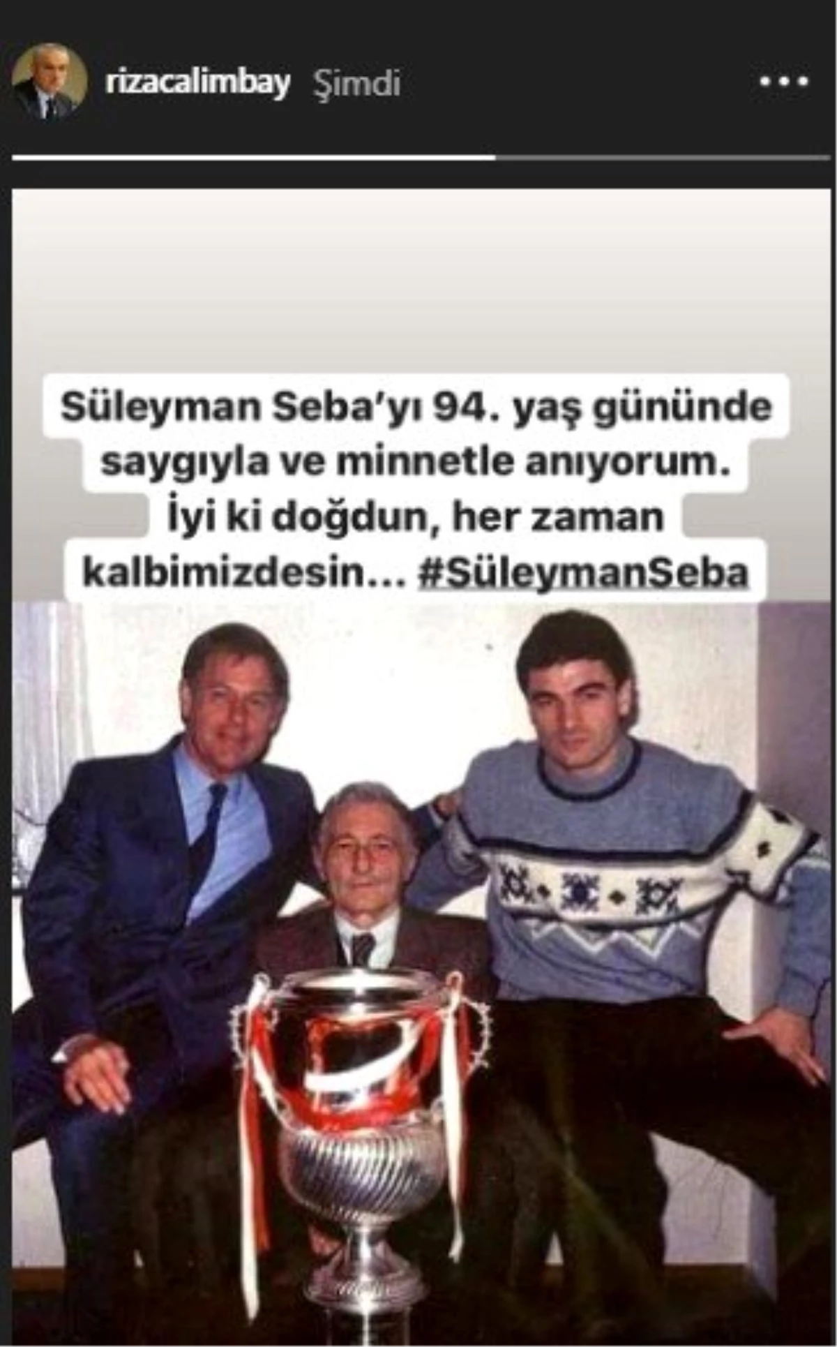 Rıza Çalımbay\'dan Süleyman Seba paylaşımı