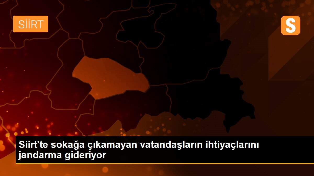 Siirt\'te sokağa çıkamayan vatandaşların ihtiyaçlarını jandarma gideriyor