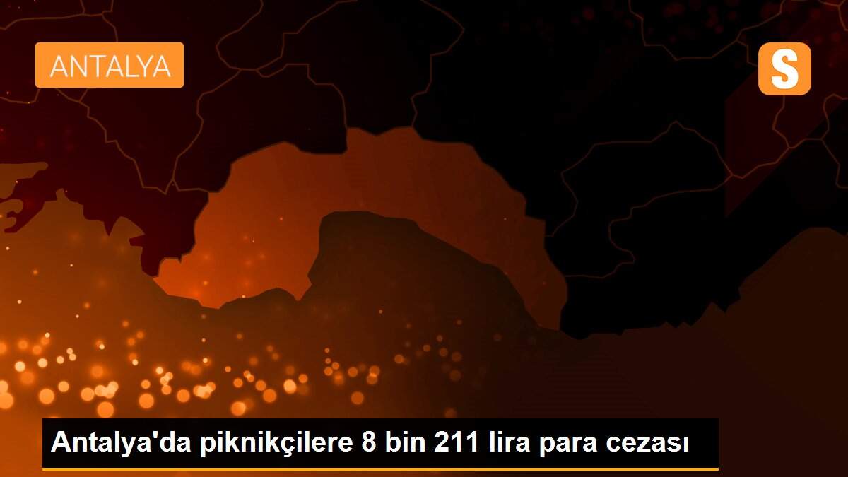Antalya\'da piknikçilere 8 bin 211 lira para cezası