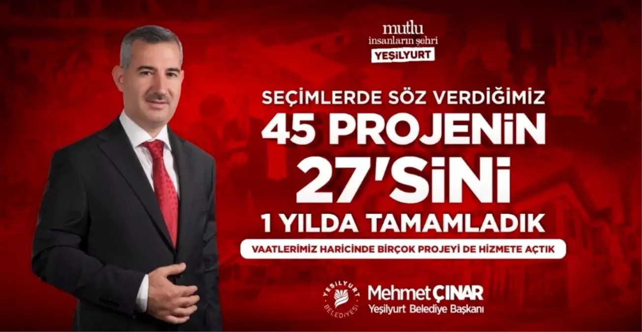 Çınar, 45 projeden 27\'sini bir yılda yaptıklarını bildirdi