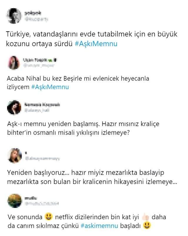 Tekrar b�l�mleri yay�nlanan A�k-� Memnu dizisi, Twitter'da trend oldu