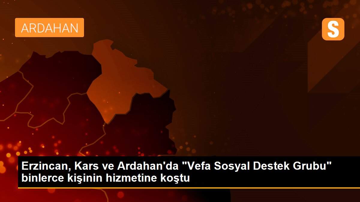 Erzincan, Kars ve Ardahan\'da "Vefa Sosyal Destek Grubu" binlerce kişinin hizmetine koştu