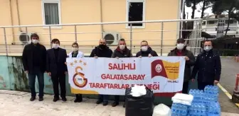 Salihli'deki sarı kırmızılılar sağlık çalışanlarını unutmadı