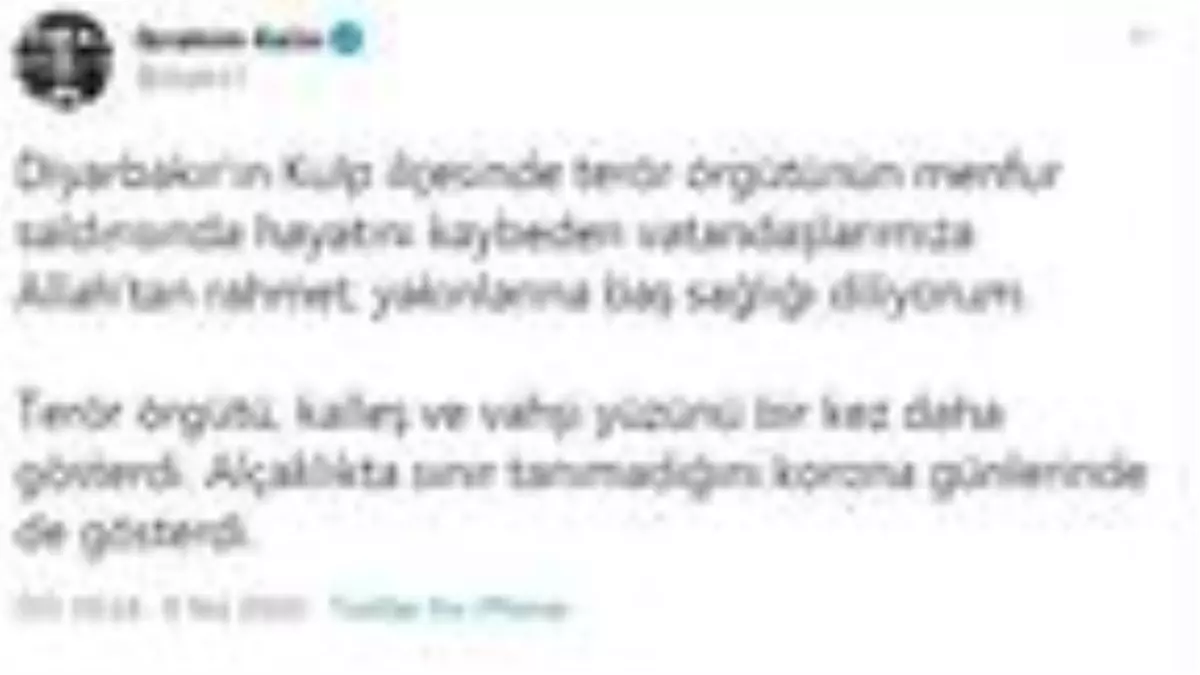 Cumhurbaşkanlığı Sözcüsü Kalın: Terör örgütü kalleş yüzünü bir kez daha gösterdi