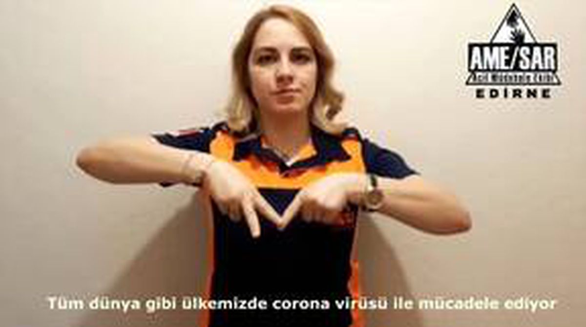 İşitme engellilere Kovid-19 işaret diliyle anlatıldı