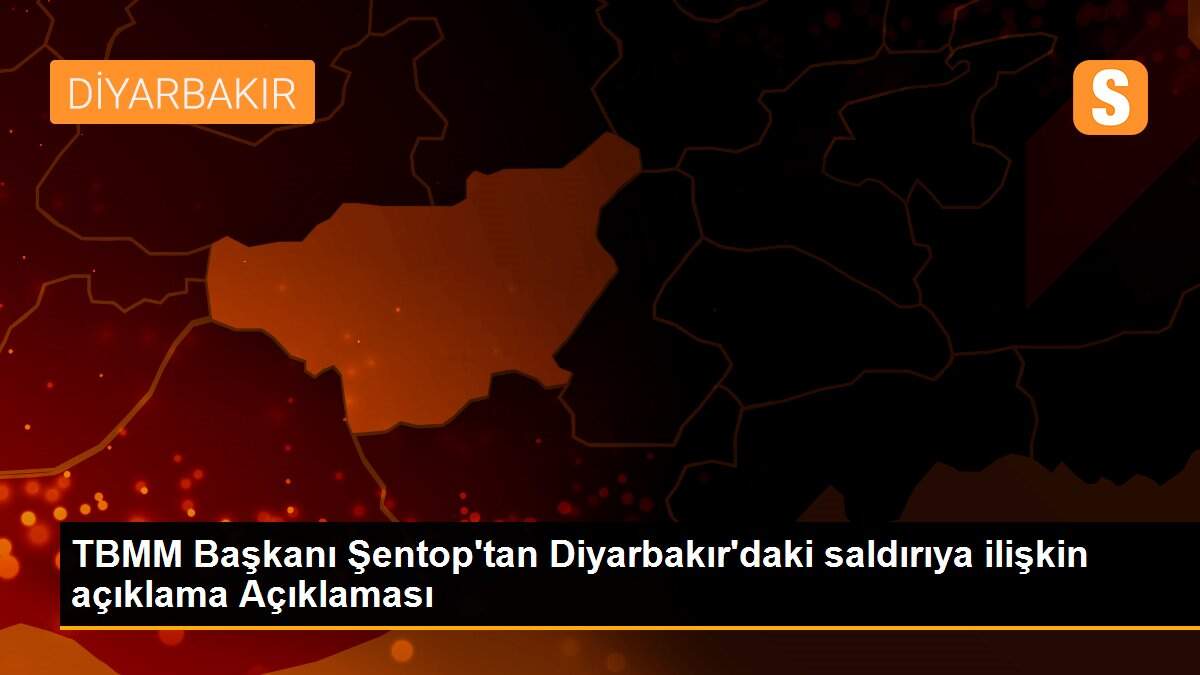 TBMM Başkanı Şentop\'tan Diyarbakır\'daki saldırıya ilişkin açıklama Açıklaması