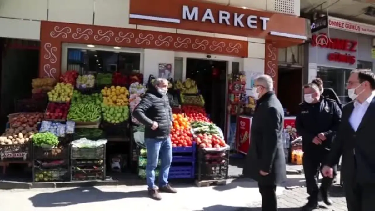 Vali Doruk, karantina altındaki ilçede incelemelerde bulundu