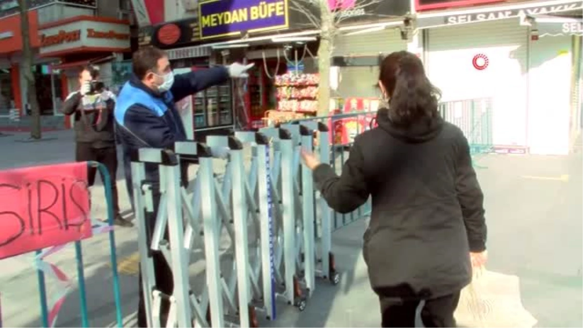 Bağcılar\'ın en işlek cadde ve meydanları korona virüs önlemleri kapsamında yayalara kapatıldı