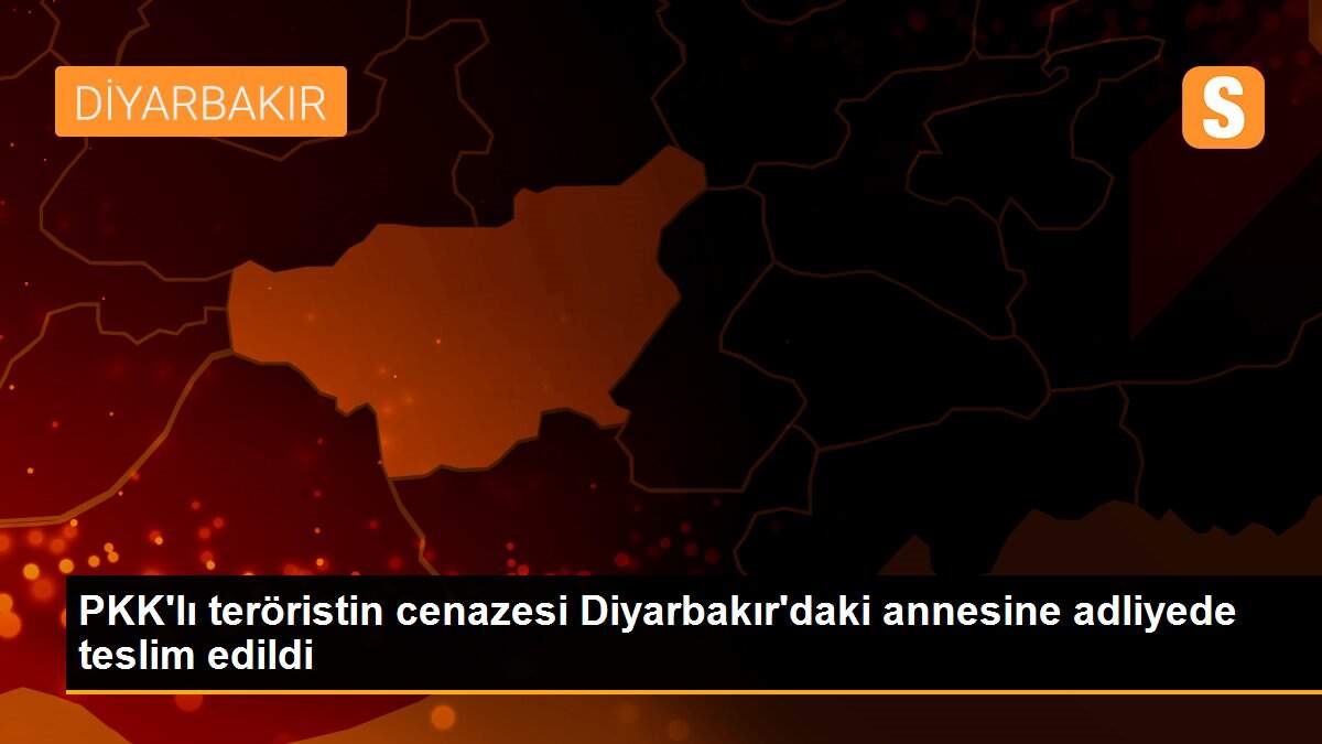 PKK\'lı teröristin cenazesi Diyarbakır\'daki annesine adliyede teslim edildi