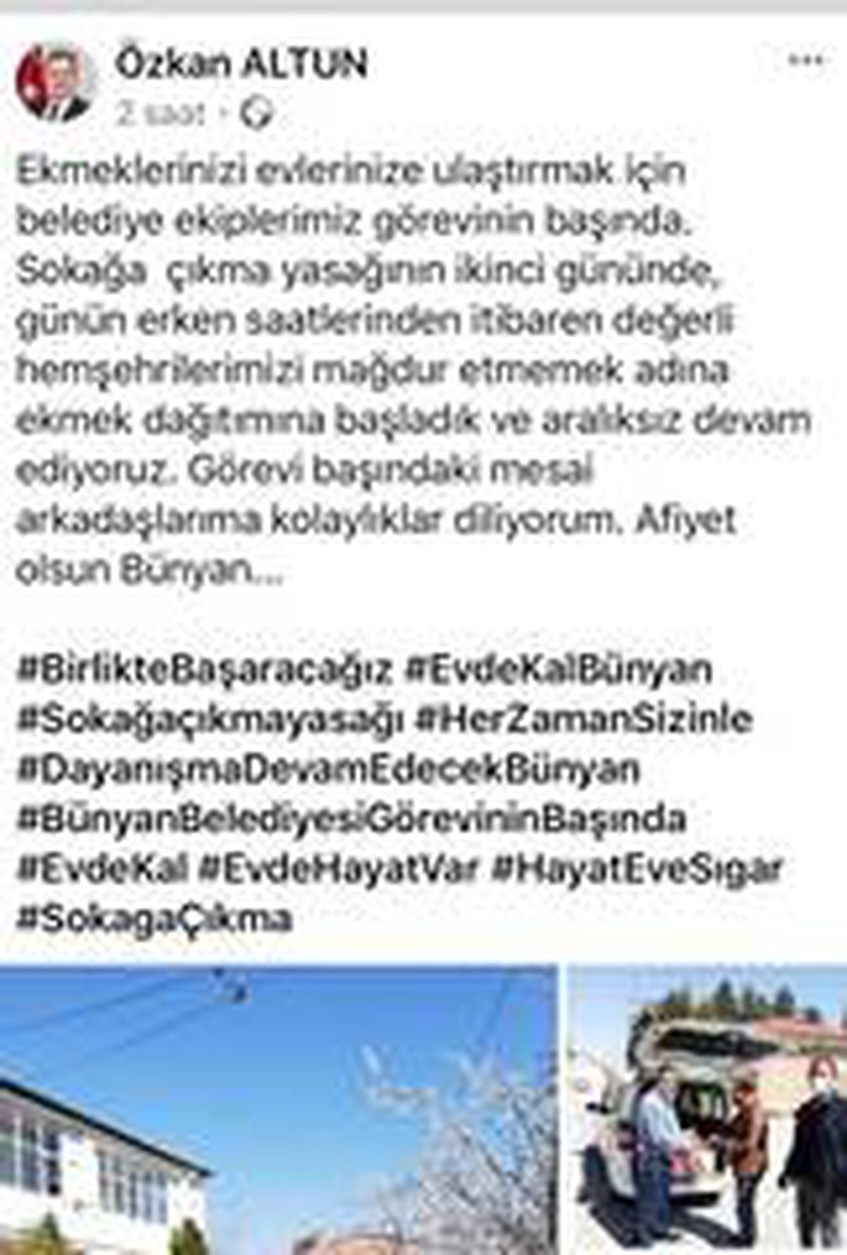 Başkan Altun, "Belediye ekiplerimiz görevinin başında"