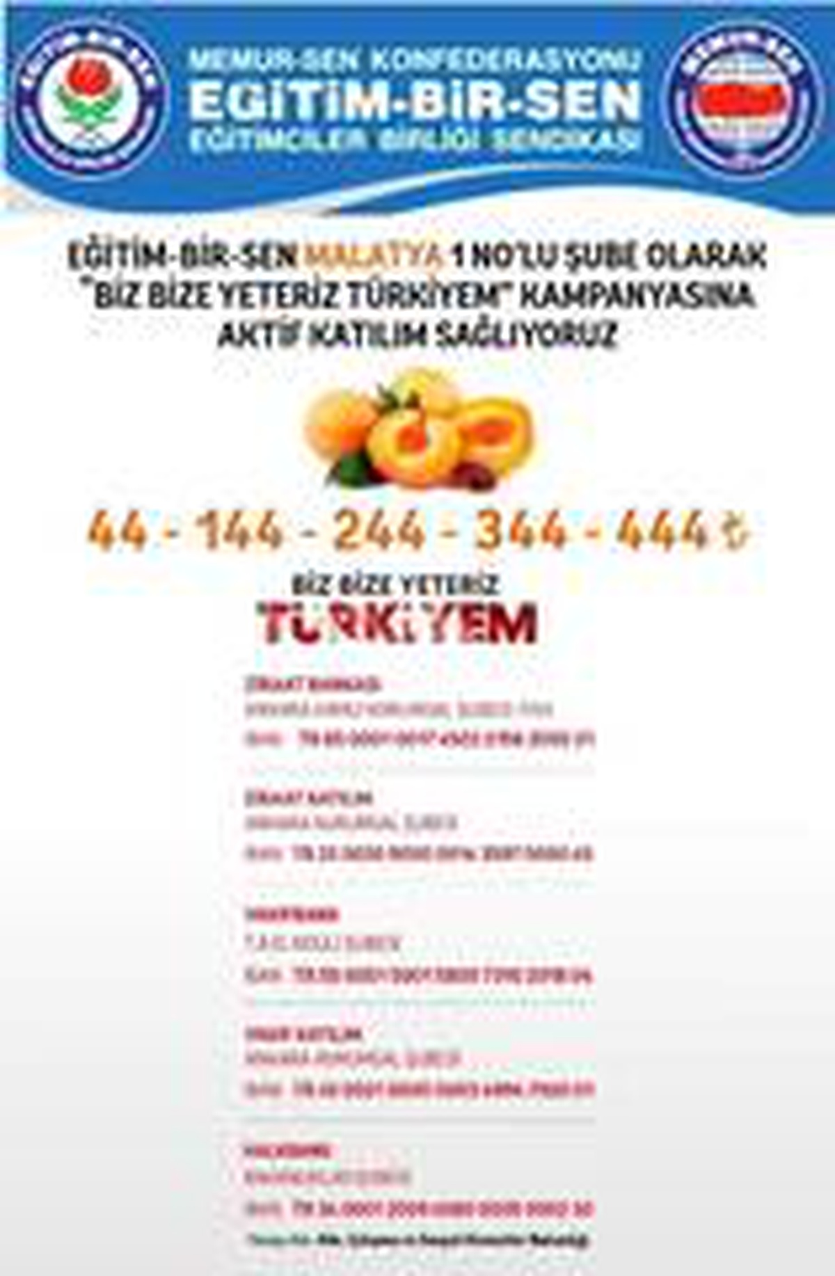 "Biz bize yeteriz Türkiye\'m kampanyasına 44"lü katılım