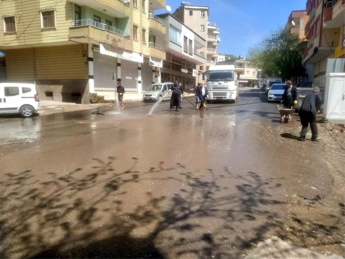 Çermik\'te cadde ve sokaklar dezenfekte edildi