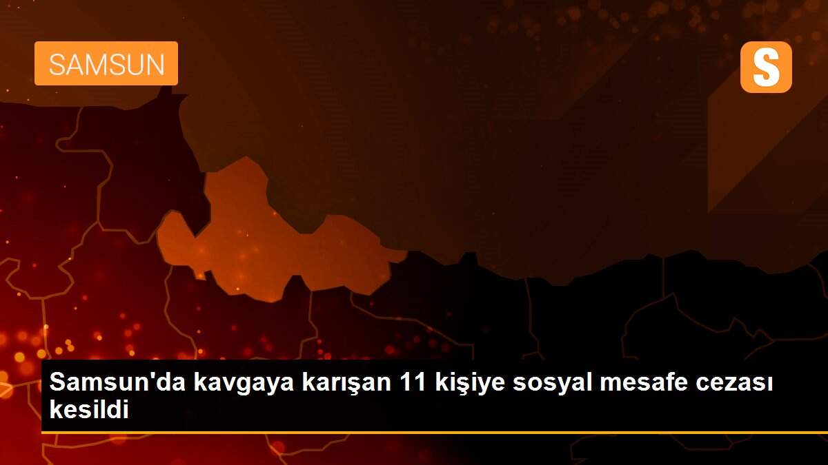 Samsun\'da kavgaya karışan 11 kişiye sosyal mesafe cezası kesildi