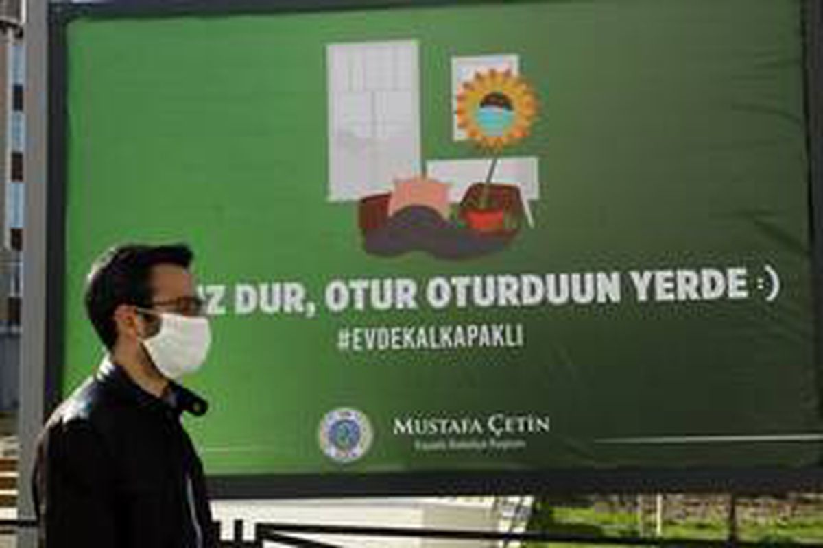 Tekirdağ\'da gülümseten "evde kal" çağrısı