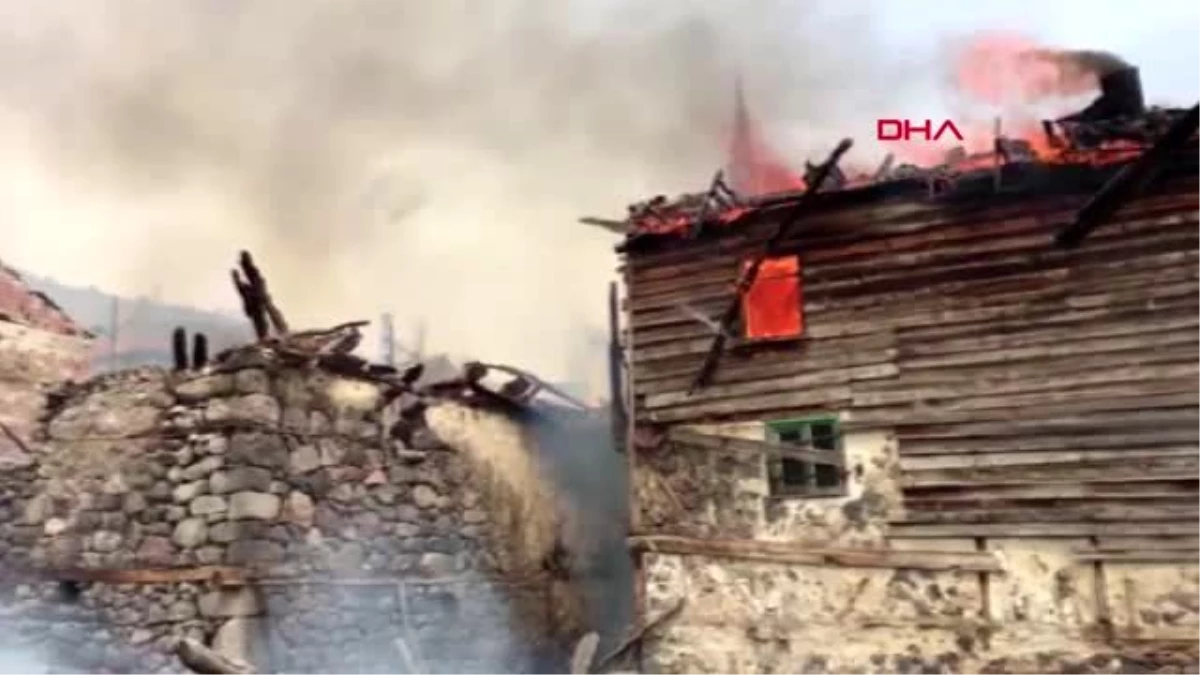 ANKARA Köyde çıkan yangında 6 ev kül oldu