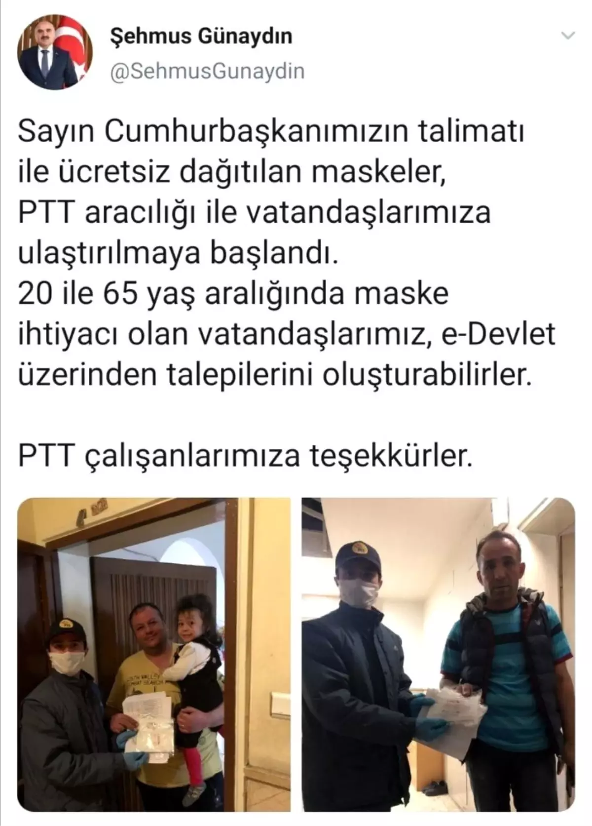 Ücretsiz maskeler Kayseri\'de vatandaşlara ulaştırılıyor