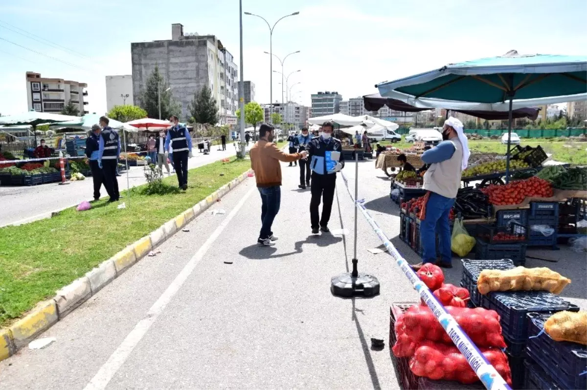 Viranşehir\'de semt pazarlarında koronavirüs önlemleri