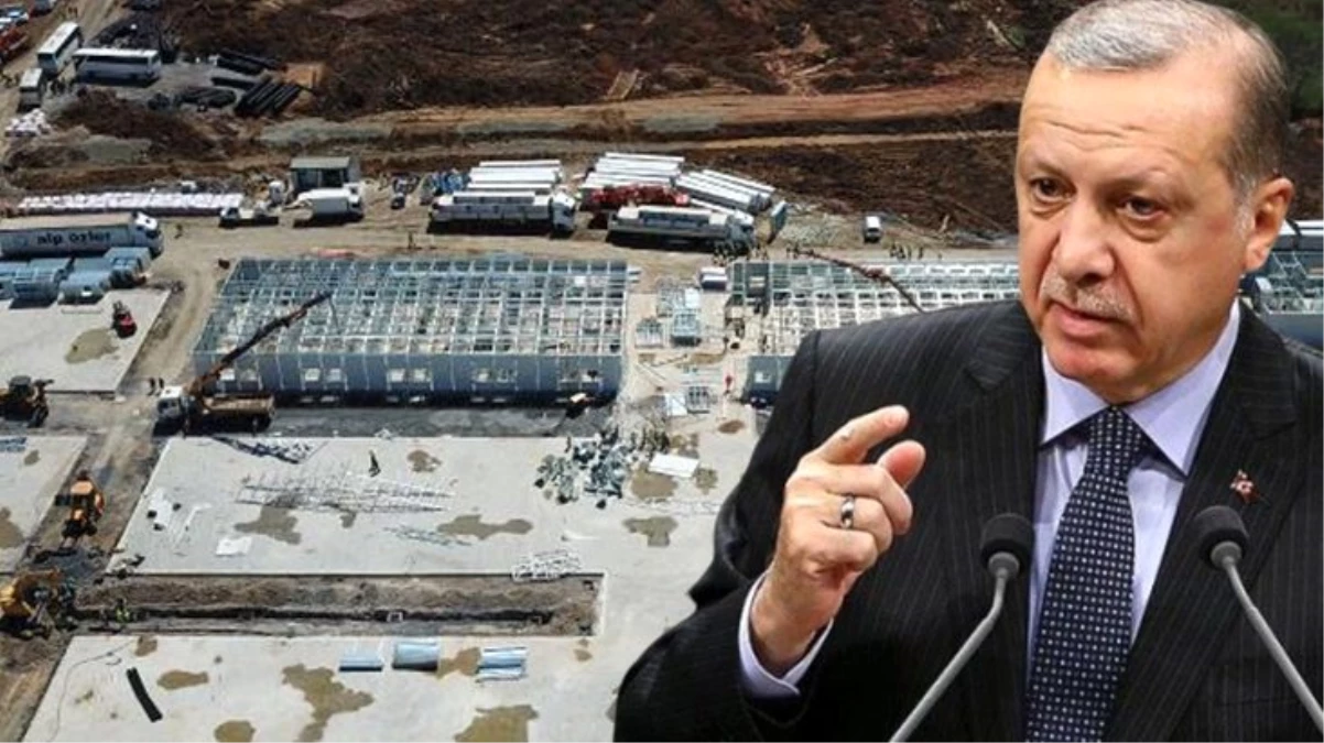 Erdoğan\'ın "45 gün içinde bitireceğiz" dediği hastane yükselmeye başladı