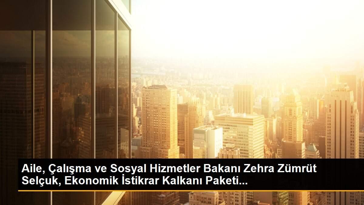 Aile, Çalışma ve Sosyal Hizmetler Bakanı Zehra Zümrüt Selçuk, Ekonomik İstikrar Kalkanı Paketi...