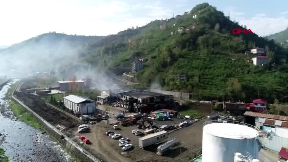 TRABZON Balık fabrikasında çıkan yangın hasara yol açtı