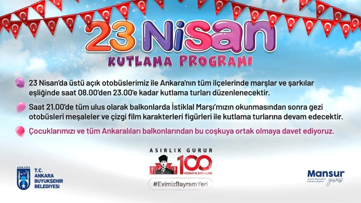 Başkent\'te 23 Nisan kutlaması çocukların ayağına gidecek