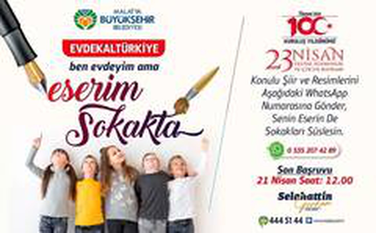 Ben Evdeyim Ama Eserim Sokakta etkinliği 23 Nisan\'da