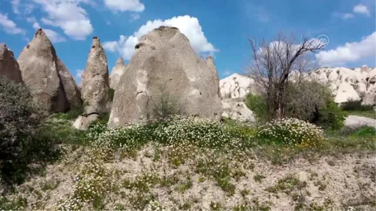 Kapadokya\'nın ilkbahar manzarası büyülüyor