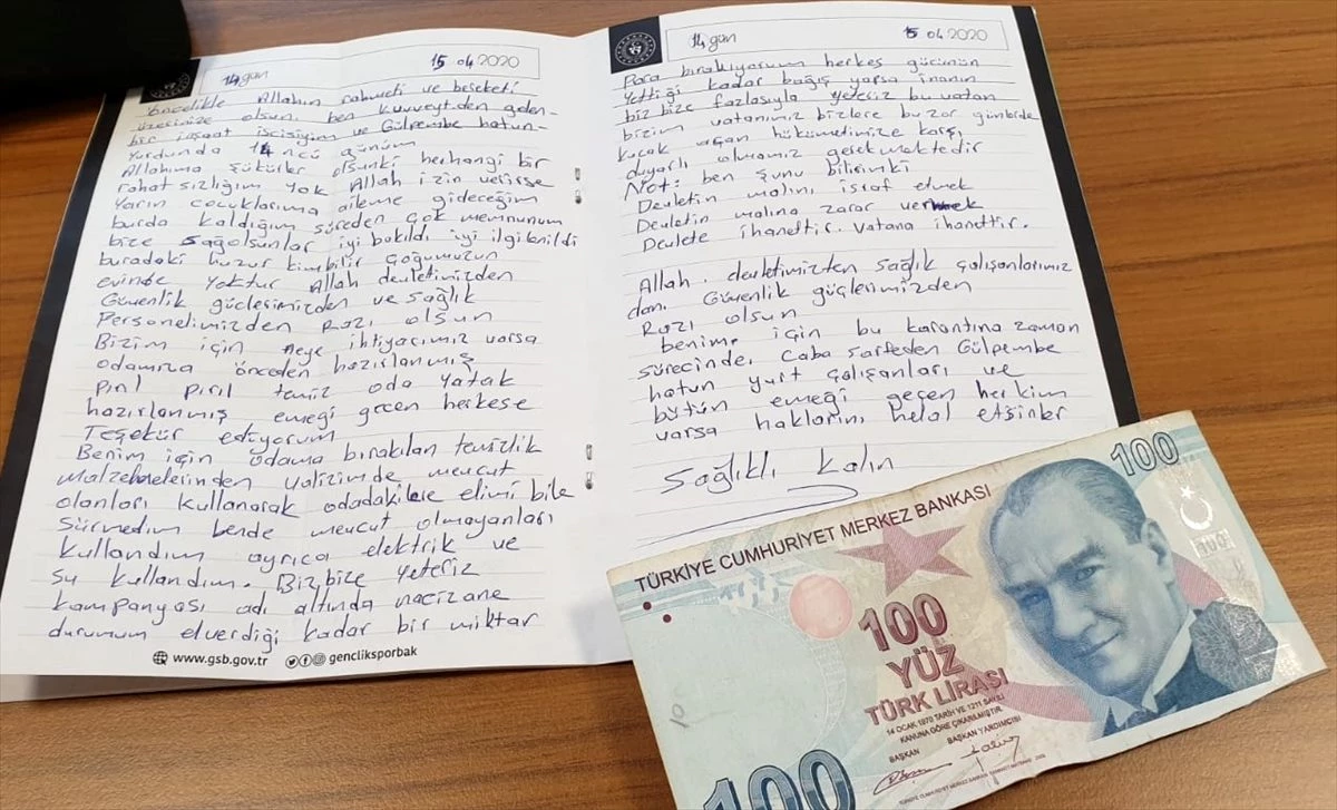 Karantina sürecini Giresun\'daki yurtlarda geçirenler geride duygulandıran mektuplar bıraktı
