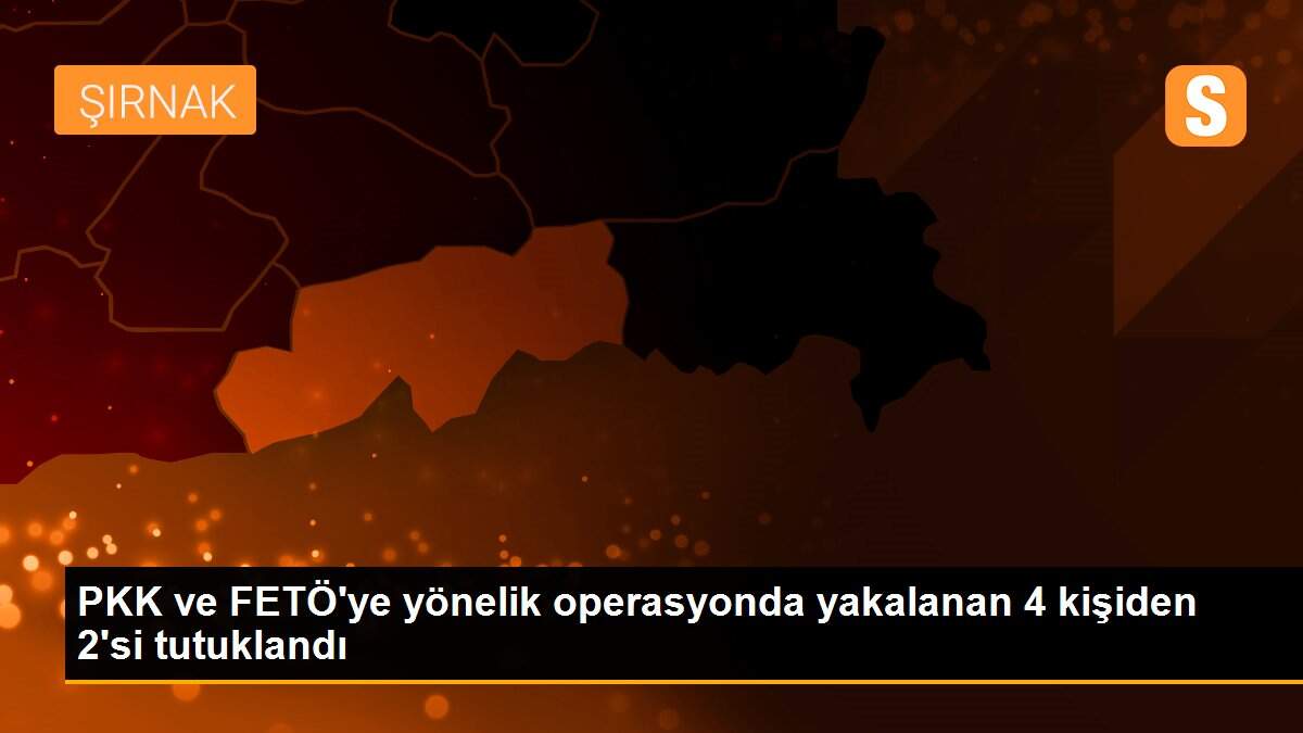 PKK ve FETÖ\'ye yönelik operasyonda yakalanan 4 kişiden 2\'si tutuklandı