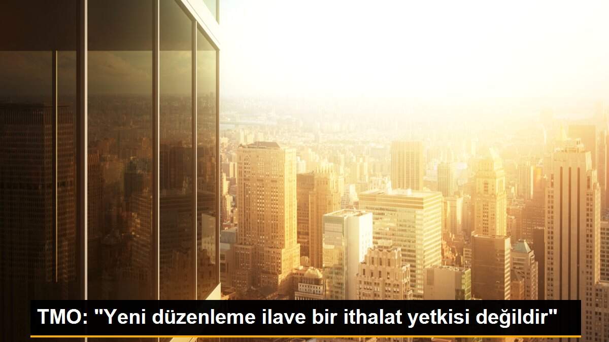 TMO: "Yeni düzenleme ilave bir ithalat yetkisi değildir"