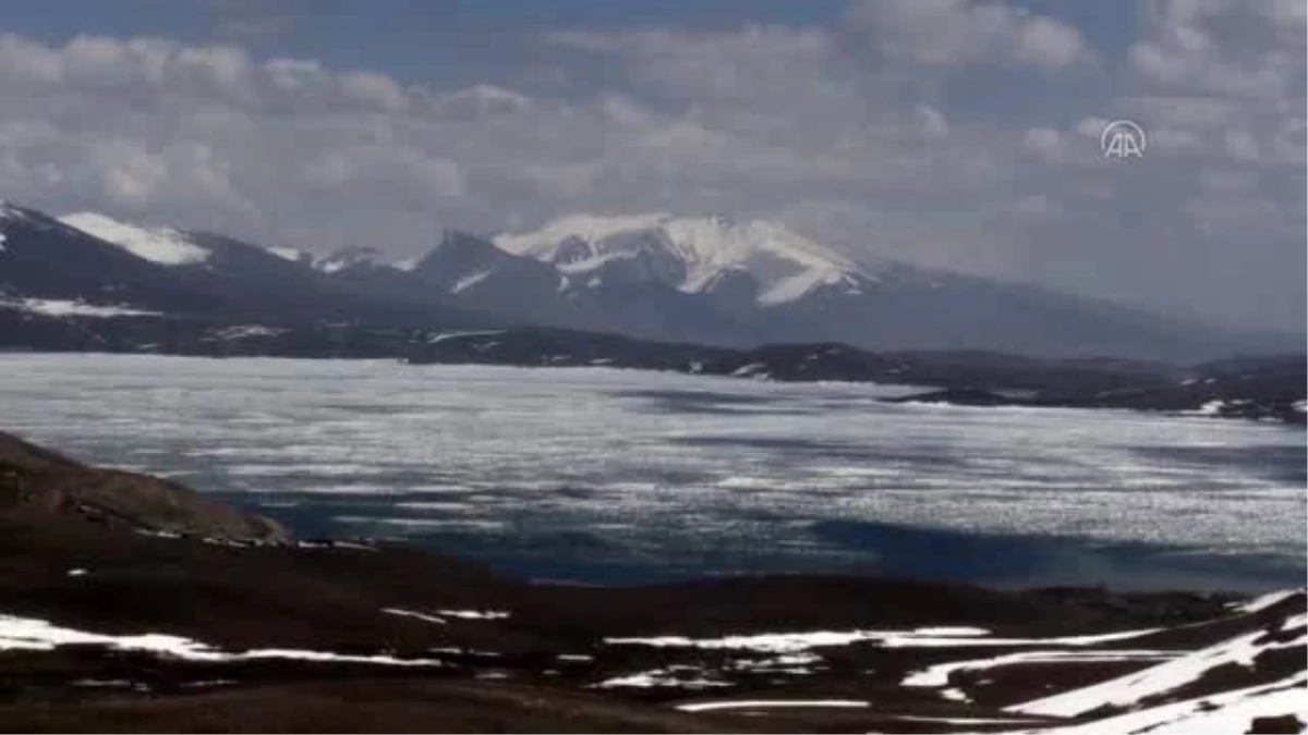 Doğu Anadolu\'nun saklı cenneti Balık Gölü\'nde buzlar eriyor