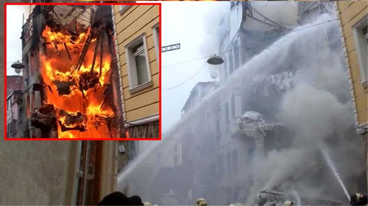 İstanbul Kumkapı\'da 4 katlı metruk bina alev alev yanarak küle döndü