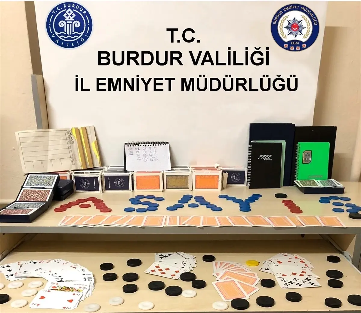 Burdur\'da kumar oynayan 14 kişiye 57 bin 575 lira ceza