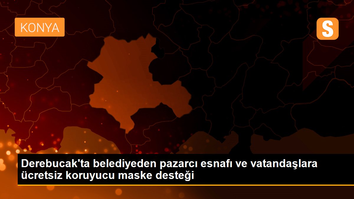 Derebucak\'ta belediyeden pazarcı esnafı ve vatandaşlara ücretsiz koruyucu maske desteği