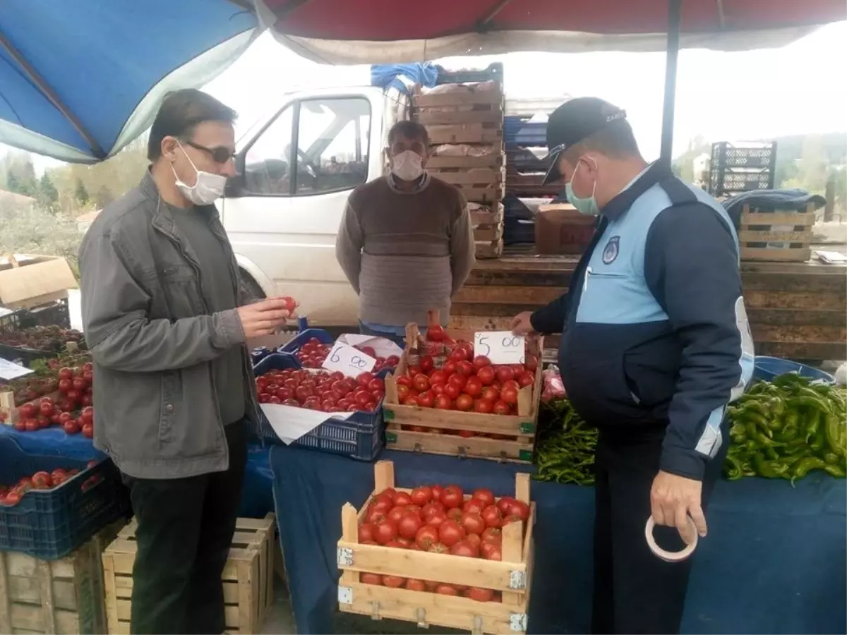 Zabıta ekipleri pazar yerini denetledi