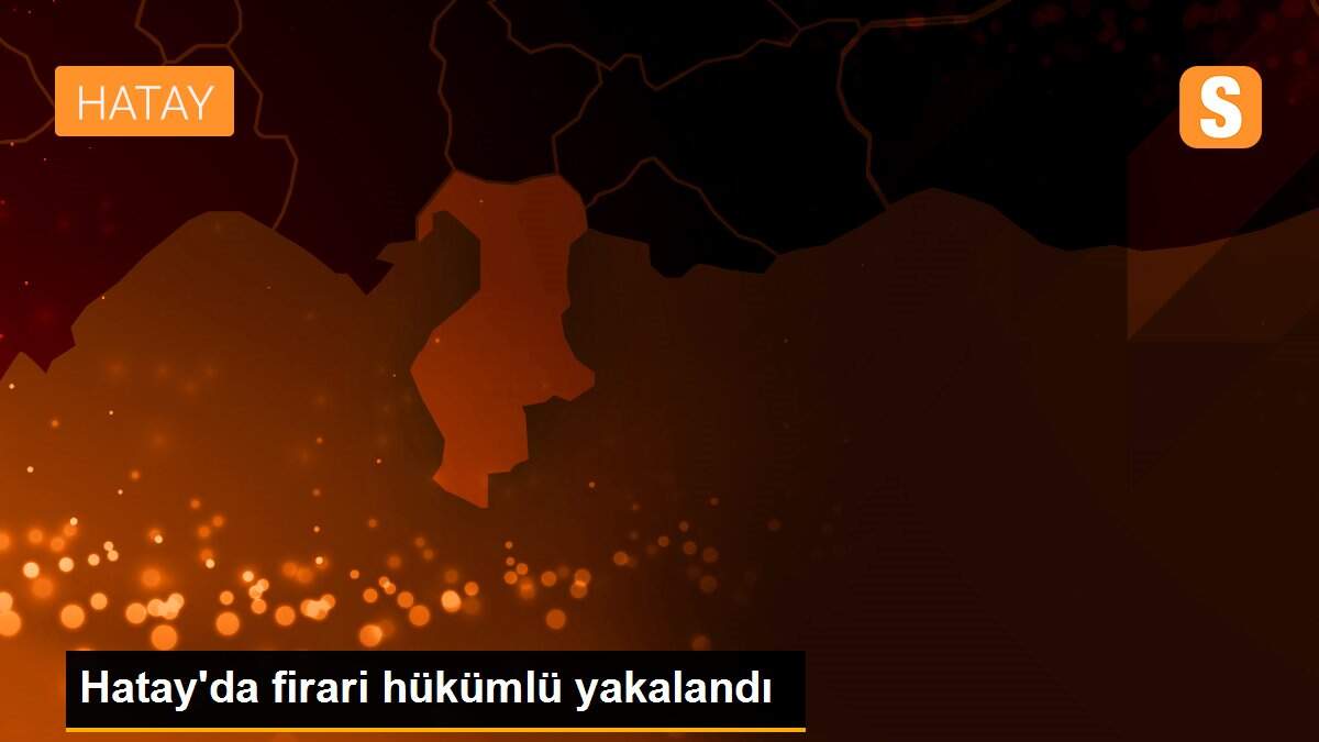 Hatay\'da firari hükümlü yakalandı