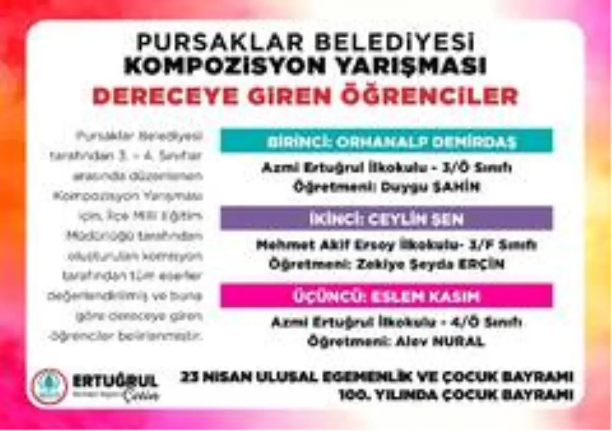 Pursaklar\'da ödüllerle dolu kompozisyon yarışması