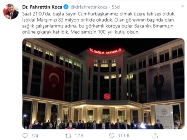 Sağlık Bakanı Fahrettin Koca'dan umut veren paylaşım: Güzel günler yaklaşıyor