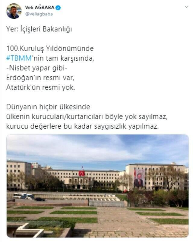 İçişleri Bakanlığı'ndan CHP'li Veli Ağbaba'nın 'Atatürk'ün resmi yok' iddialarına yanıt: Tamamen iftira ve yalandır İçişleri Bakanlığı'ndan CHP'li Veli Ağbaba'nın 'Atatürk'ün resmi yok' iddialarına yanıt: Tamamen iftira ve yalandır