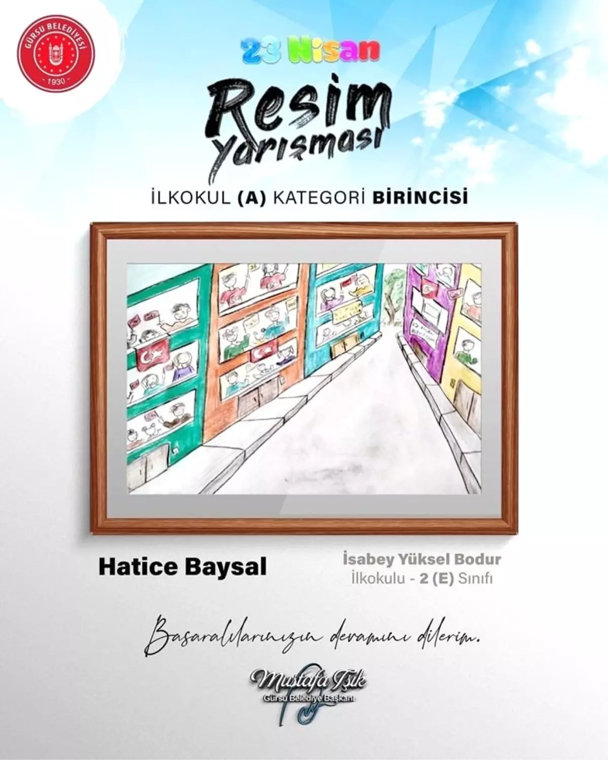 Gürsu\'da resim yarışması sonuçlandı