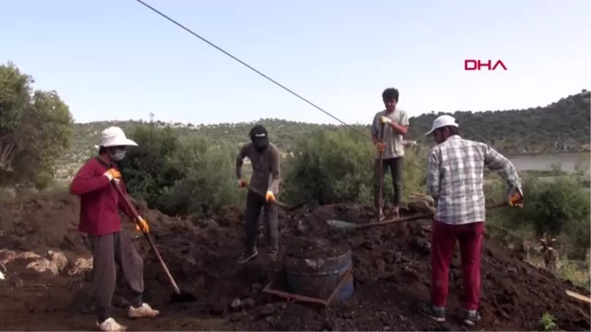 Satın aldığı gübreleri kurduğu düzenekle karayoluna taşıdı