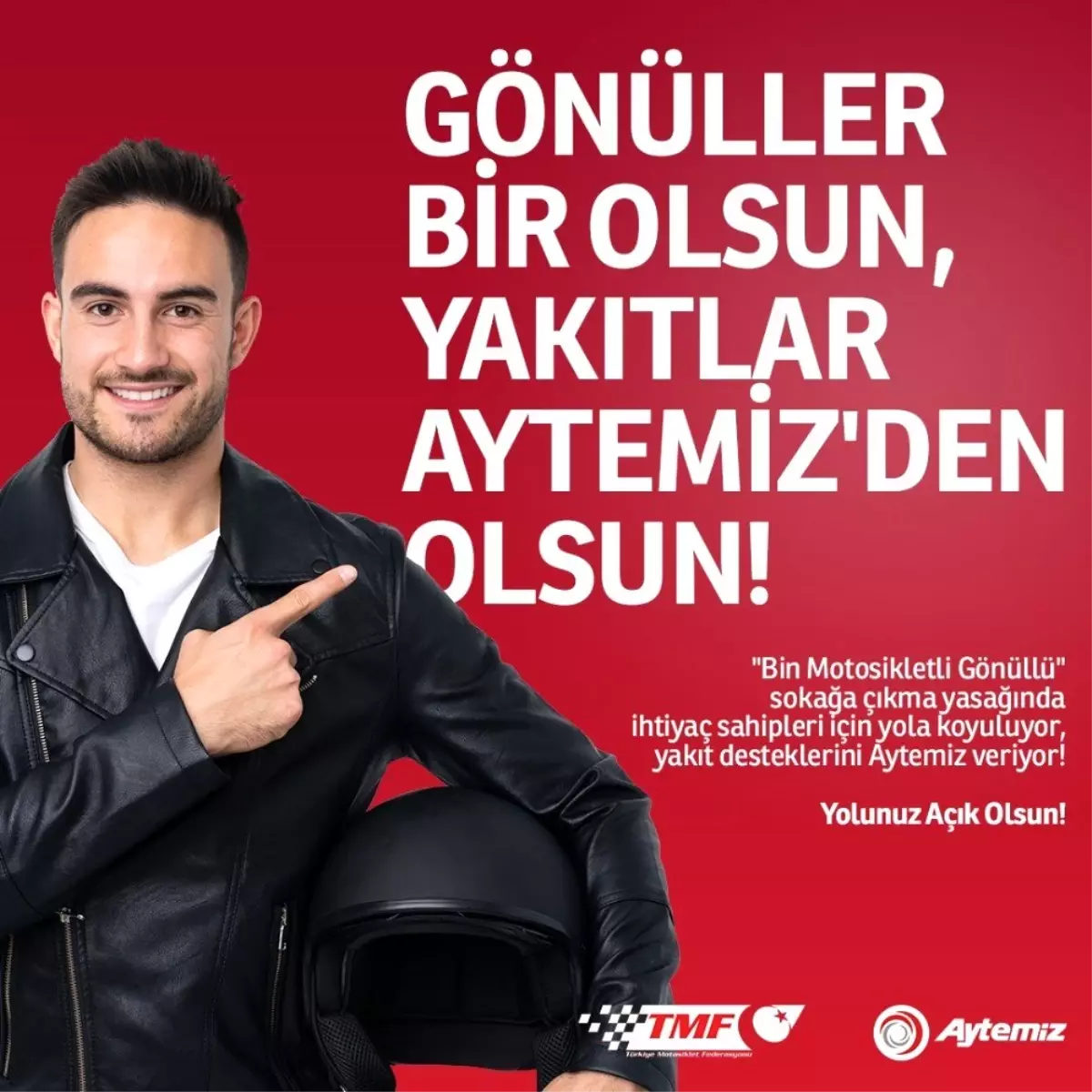 Bin motosikletli gönüllünün yakıtı Aytemiz\'den