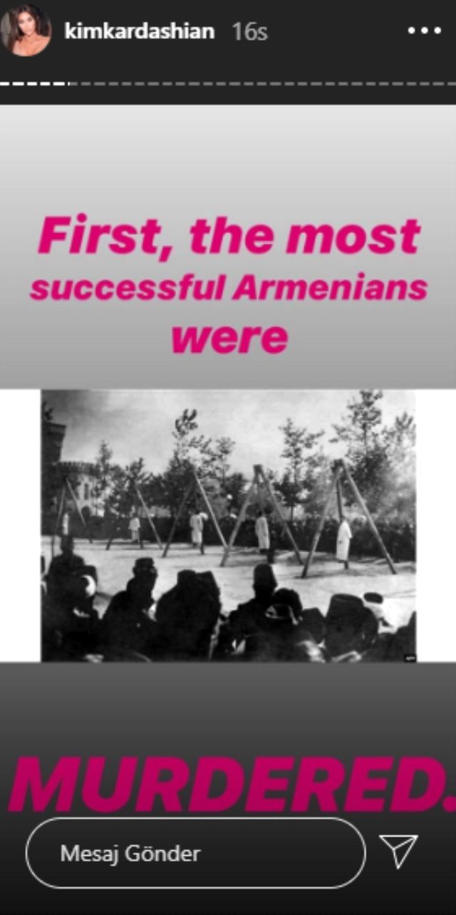 Kim Kardashian'ın 1915 Ermeni Olayları ile ilgili skandal paylaşımına ilk tepki Demet Akalın'dan geldi: Biz barbar değiliz