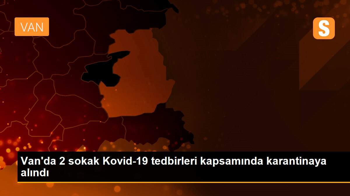 Van\'da 2 sokak Kovid-19 tedbirleri kapsamında karantinaya alındı