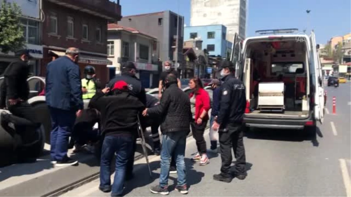 Beyoğlu\'nda otomobilin çarptığı yaya yaralandı