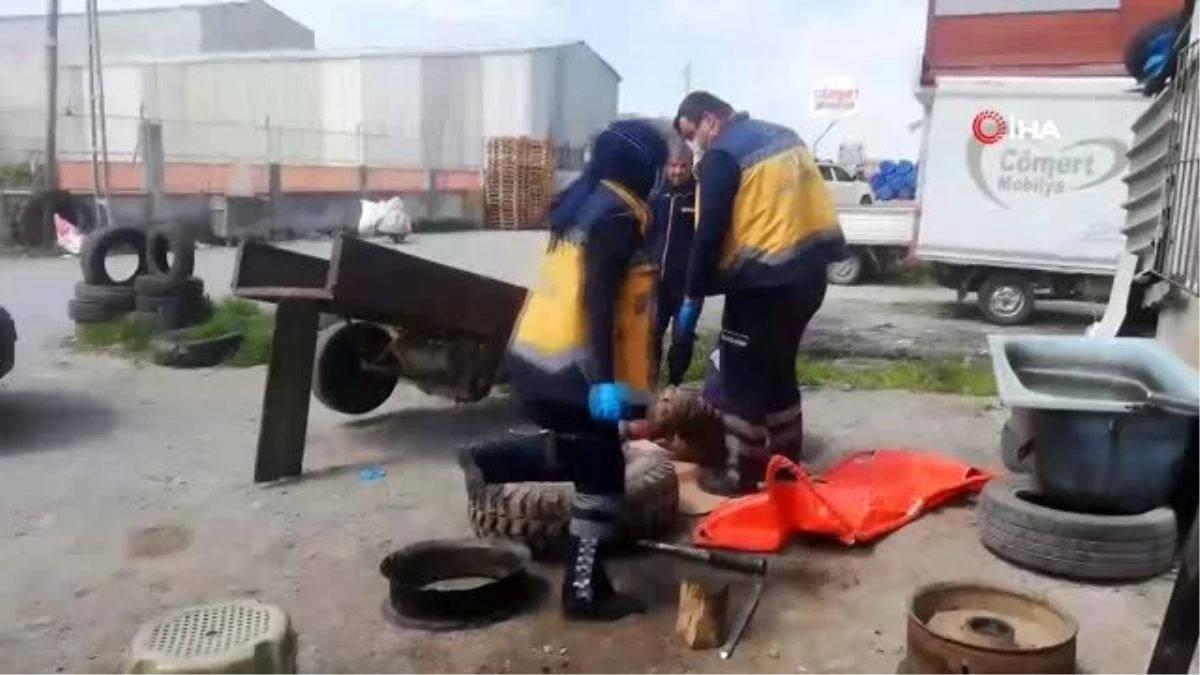 Sokağa çıkma yasağı bulunan 76 yaşındaki tamirci, lastik tamir ederken yaralandı