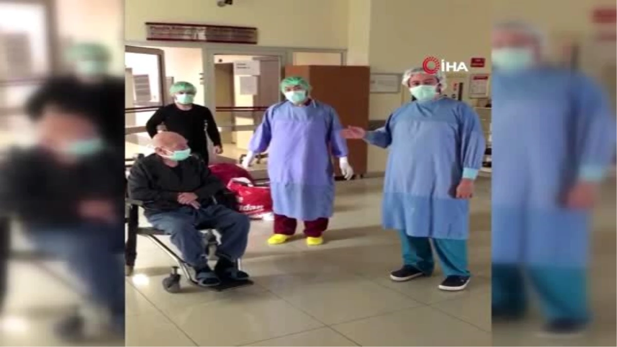 65 yaşındaki hastanın Koronavirüsten kurtuluş sevinci