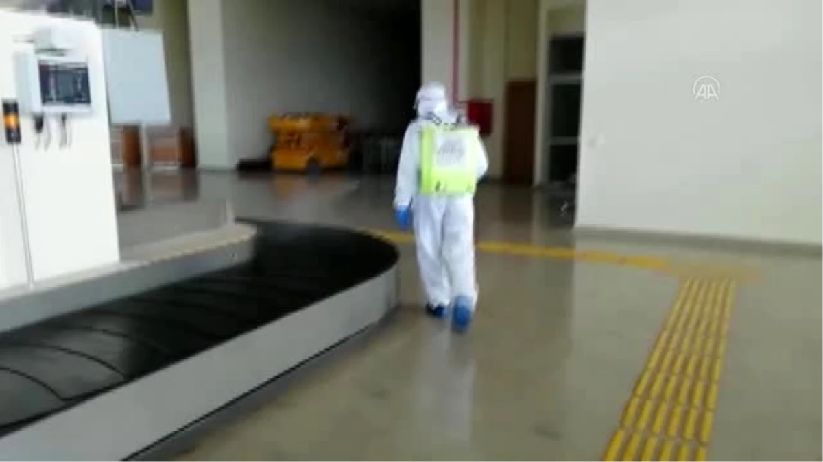 Mardin Havalimanında dezenfeksiyon çalışması yapıldı