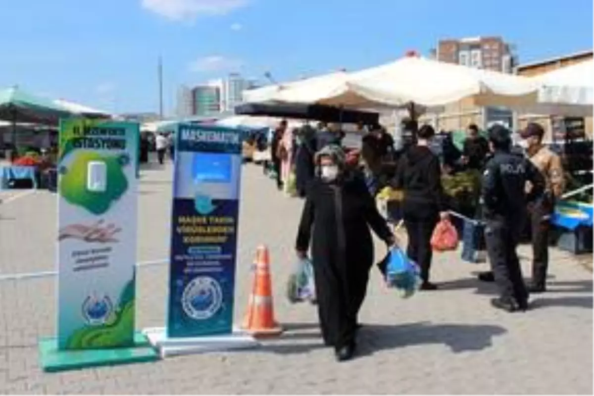 Yahşihan Kaymakamı Yılmaz ile Başkan Türkyılmaz, pazar yerinde incelemelerde bulundu