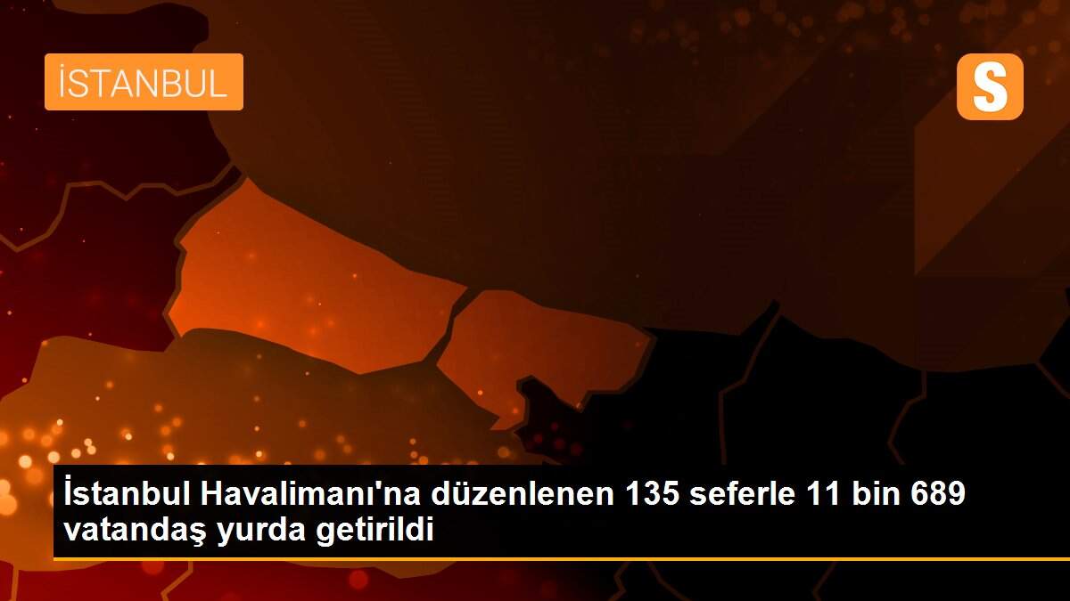 İstanbul Havalimanı\'na düzenlenen 135 seferle 11 bin 689 vatandaş yurda getirildi